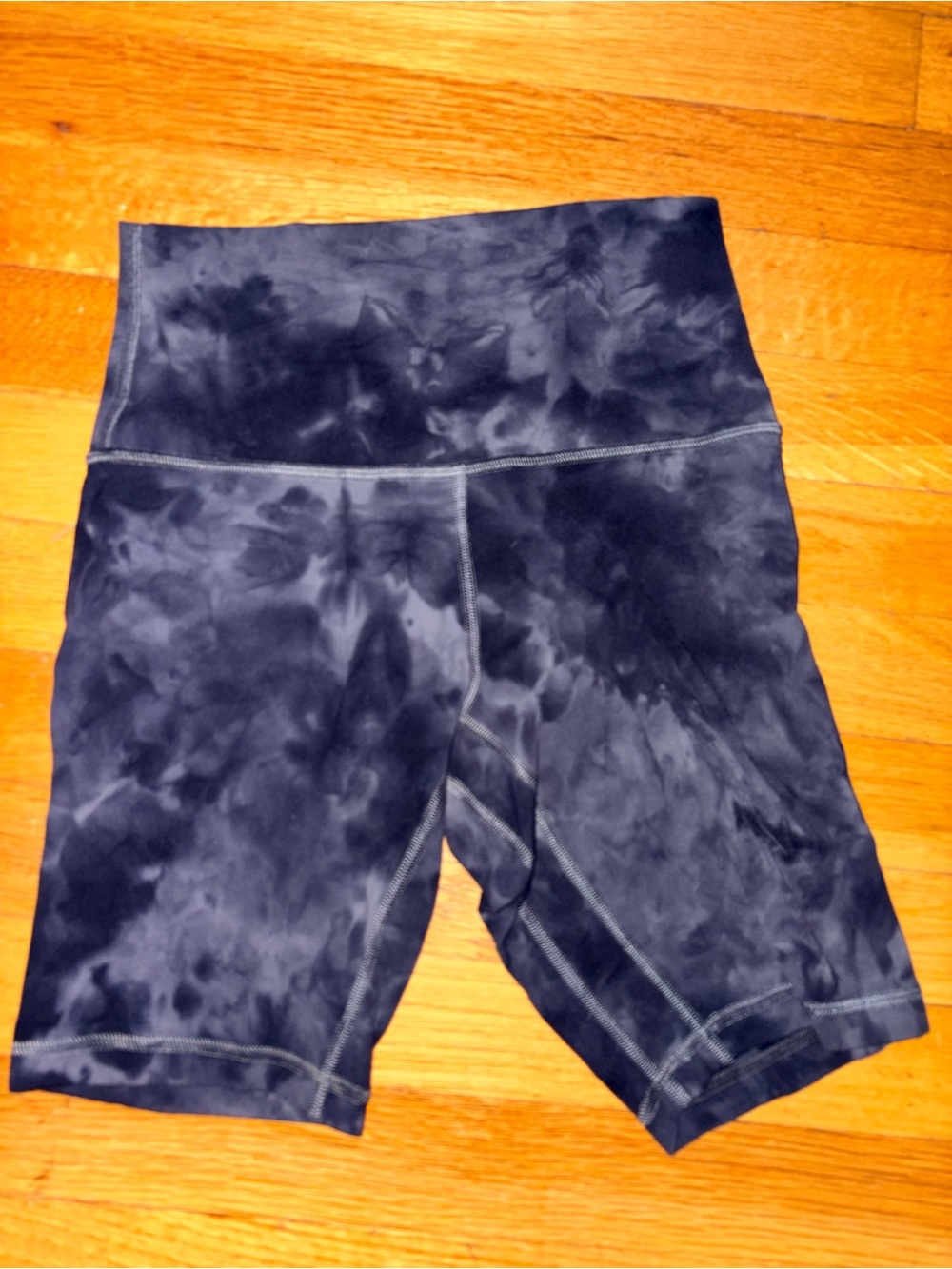 Lululemon like New High-Waist Black Tie-Dye Women’s Bike Shorts
